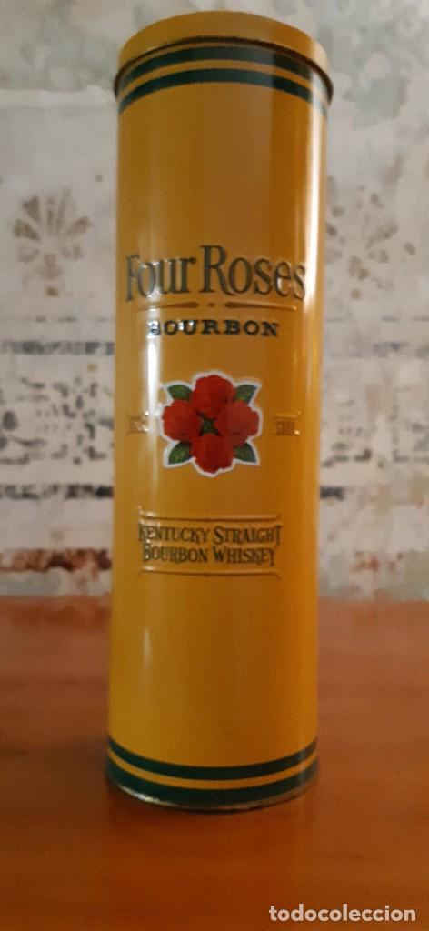 Cajas y cajitas met&aacute;licas: LATA DE FOUR ROSES - Foto 2