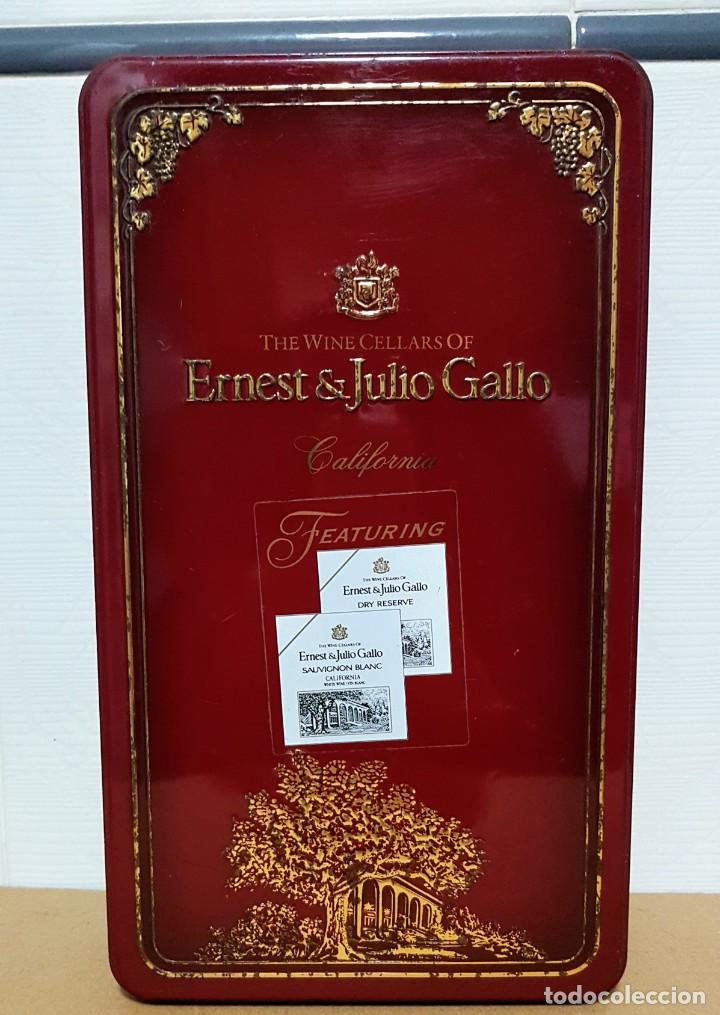 Boxes and metal boxes: Ernest & Julio Gallo-Bonita-Caja/Cortes&iacute;a Vino California 89/91#VINTAGE