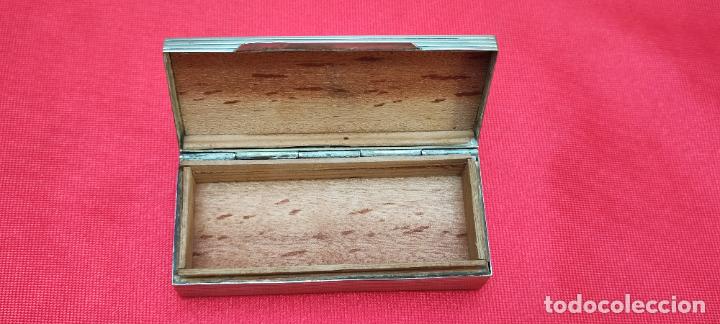Cajas y cajitas met&aacute;licas: ANTIGUA CAJA DE RAP&Eacute; PLATA - Foto 2