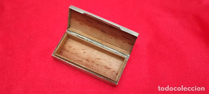 Cajas y cajitas met&aacute;licas: ANTIGUA CAJA DE RAP&Eacute; PLATA - Foto 3