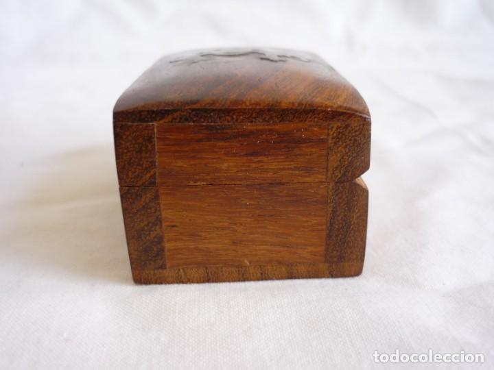 Cajas y cajitas met&aacute;licas: Cajita de madera con ancla de bronce - Foto 6