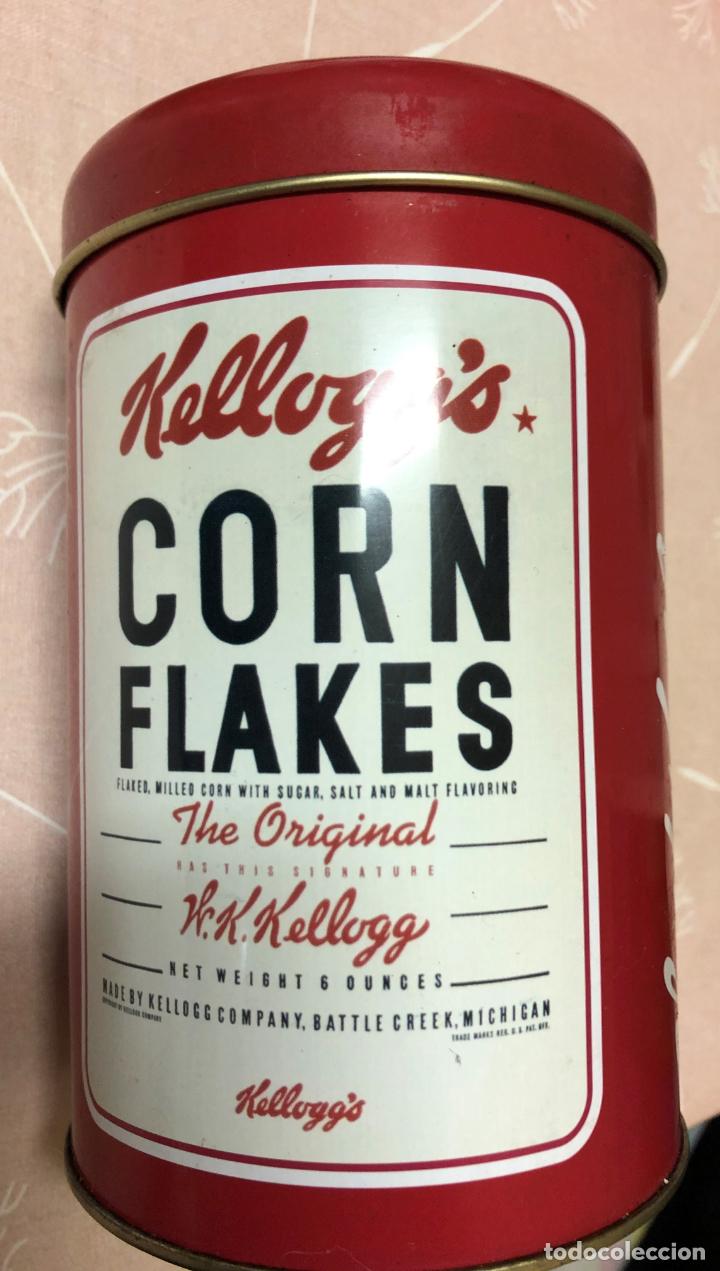 Cajas y cajitas met&aacute;licas: BOTE METAL CEREALES KELLOGS CORN FLAKES - Foto 1