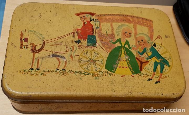 Cajas y cajitas met&aacute;licas: CAJA MET&Aacute;LICA VIUDA DE CELESTINO SOLANO LOGRO&Ntilde;O 18X11 CM.