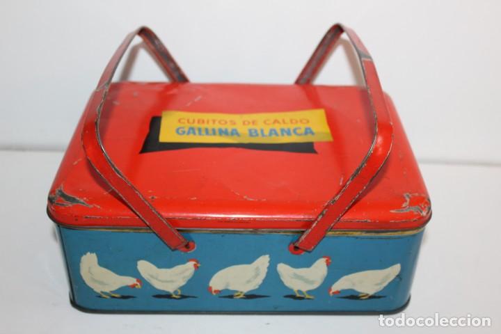 Cajas y cajitas met&aacute;licas: ANTIGUA CAJA METALICA CUBITOS DE CALDO GALLINA BLANCA