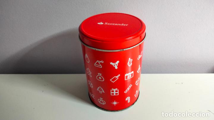 Cajas y cajitas met&aacute;licas: CAJA METALICA PUBLICIDAD BANCO SANTANDER.