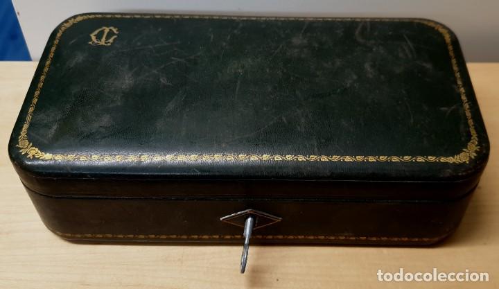 Cajas y cajitas met&aacute;licas: JOYERO PIEL CASA HIDALGO LA MAHONESA CON LLAVE A&Ntilde;OS 50 23 CM. LARGO