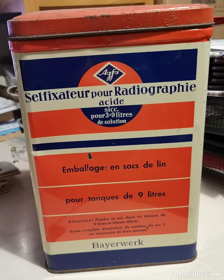 Caixas e caixinhas met&aacute;licas: CAJA METALICA ALEMANA - BAYER AGFA - SAL FIJADORA ROENTGEN - Para revelado radiografias
