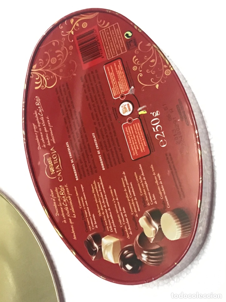 Cajas y cajitas met&aacute;licas: Caja roja de nestle - Foto 3