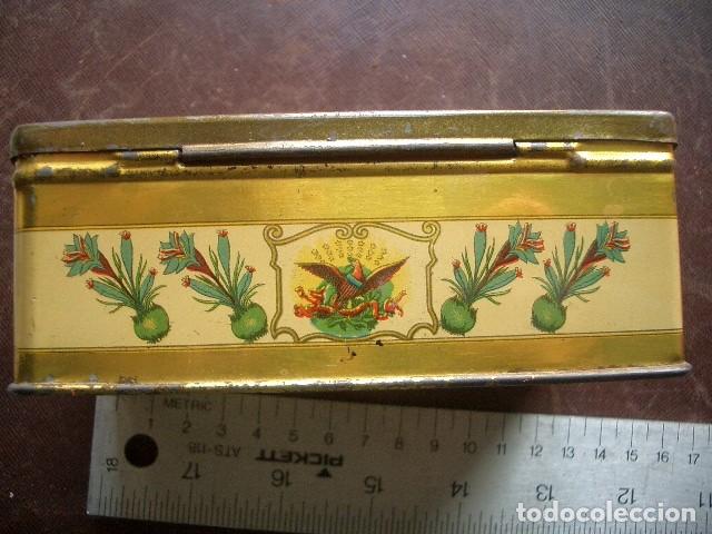 Cajas y cajitas met&aacute;licas: Caja de azafr&aacute;n antigua - Foto 4