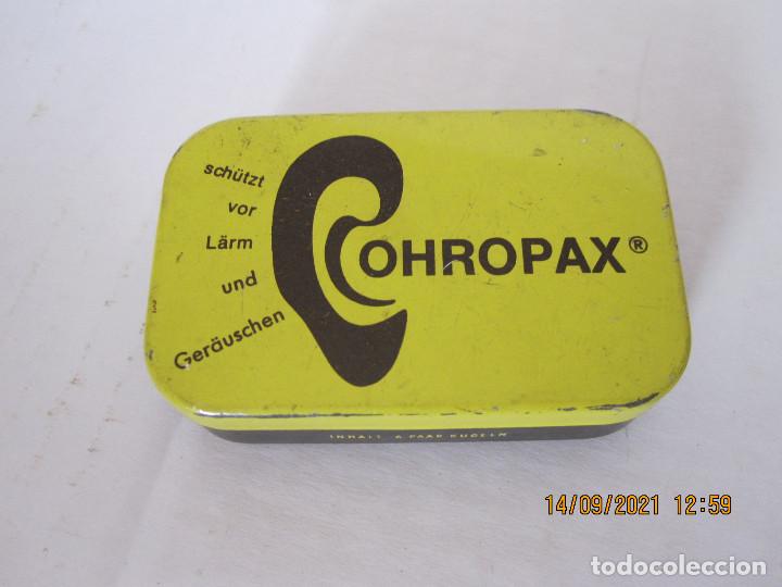 Boxes and metal boxes: ANTIGUA CAJA METALICA ALEMANA DE OHROPAX