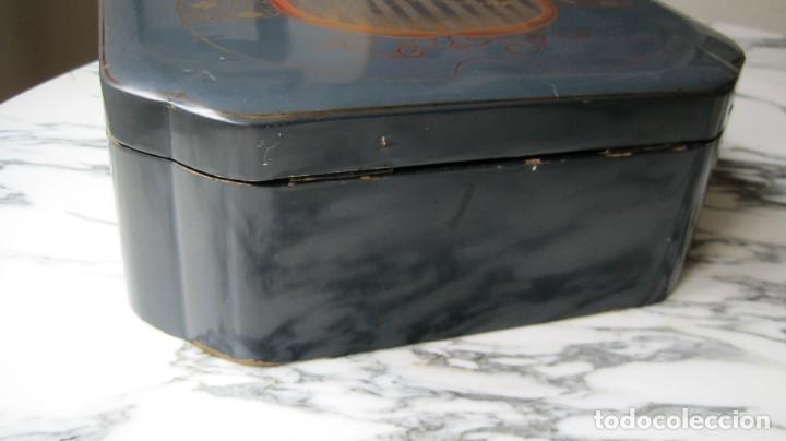 Cajas y cajitas met&aacute;licas: CAJA DE MADERA LACADA - FINALES S.XIX - Foto 7