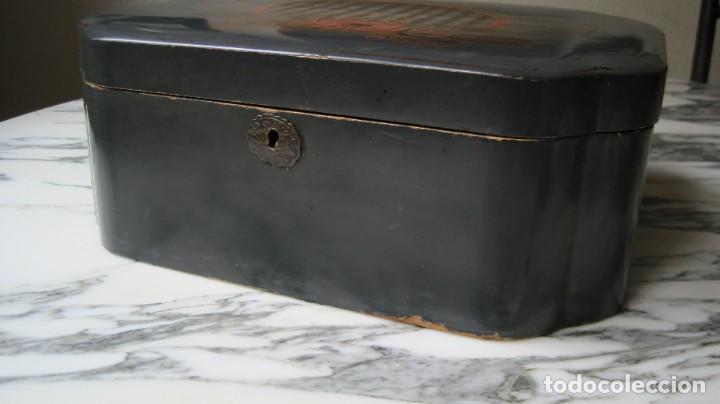 Cajas y cajitas met&aacute;licas: CAJA DE MADERA LACADA - FINALES S.XIX - Foto 23