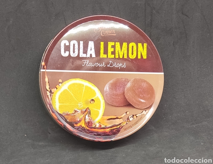 Boxes and metal boxes: Caja metal caramelos cola lemon - 10 cm di&aacute;metro - car153