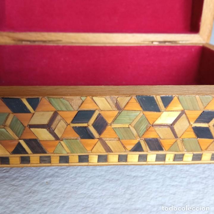 Cajas y cajitas met&aacute;licas: caja de madera, marqueter&iacute;a geom&eacute;trica. - Foto 6