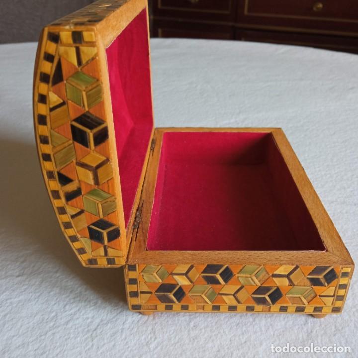 Cajas y cajitas met&aacute;licas: caja de madera, marqueter&iacute;a geom&eacute;trica. - Foto 7