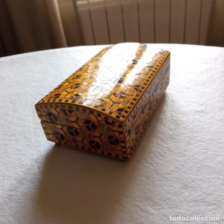 Cajas y cajitas met&aacute;licas: caja de madera, marqueter&iacute;a geom&eacute;trica. - Foto 8