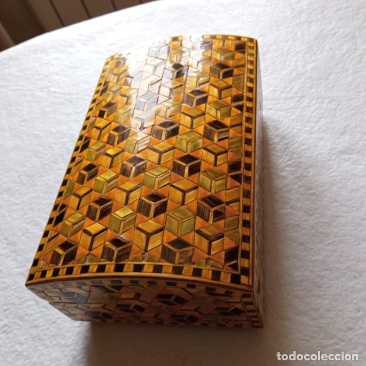 Cajas y cajitas met&aacute;licas: caja de madera, marqueter&iacute;a geom&eacute;trica. - Foto 9