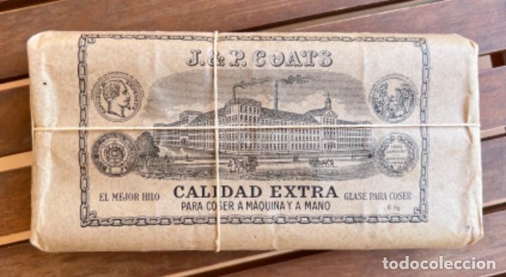 Blechdosen und Kisten: Antiguo paquete de J & P Coats - El mejor hilo para coser a m&aacute;quina y a mano (Sin abrir) - La Cadena