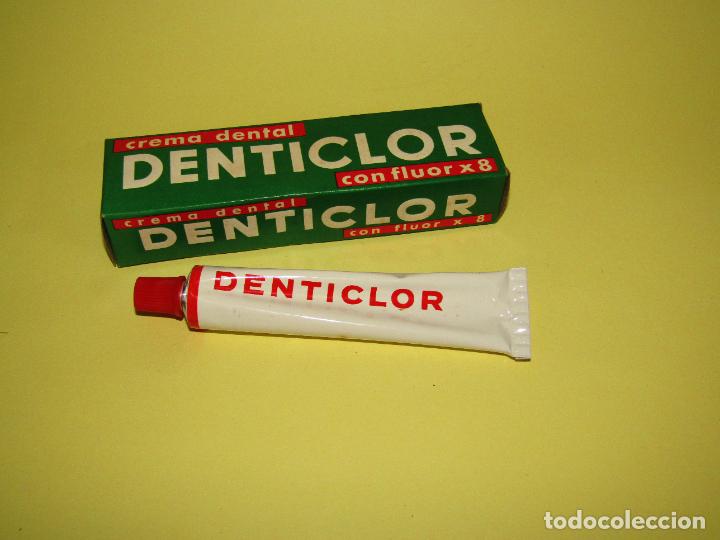 Blechdosen und Kisten: Antigua Caja de Crema Dental DENTICLOR con Fl&uacute;or X 8 - A&ntilde;o 1960s.