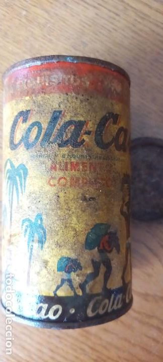 Cajas y cajitas met&aacute;licas: muy antiguo BOTE COLA CAO (FABRICADO POR NUTREXPA) a&ntilde;os 70