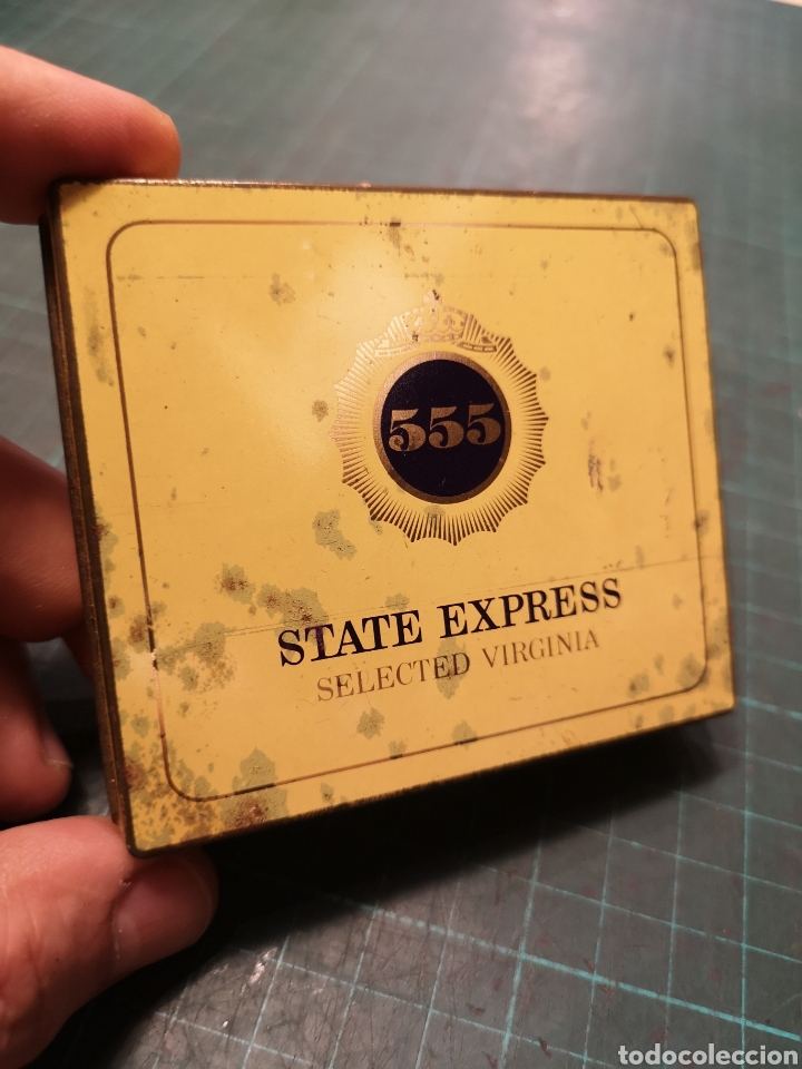 Blechdosen und Kisten: Cajita met&aacute;lica Tabaco state express