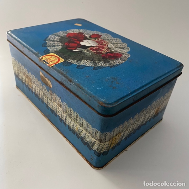 Cajas y cajitas met&aacute;licas: Caja met&aacute;lica litografiada de Cola Cao Munich 1972 Colacao