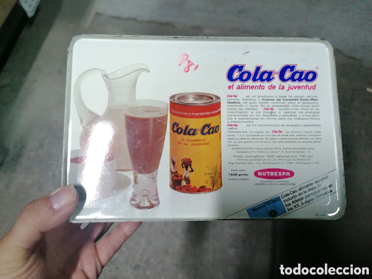 Cajas y cajitas met&aacute;licas: Caja cola cao antigua - Foto 3