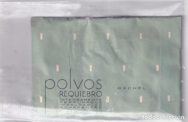 Boxes and metal boxes: POLVOS INTENSAMENTE PERFUMADOS IMPALPABLES ADHERENTES. REQUIEBRO. RACHEL. DONA S. a.