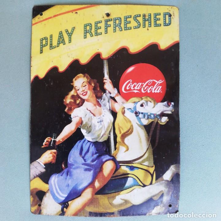 Cajas y cajitas met&aacute;licas: Chapa Coca Cola Play refreshed - Foto 1