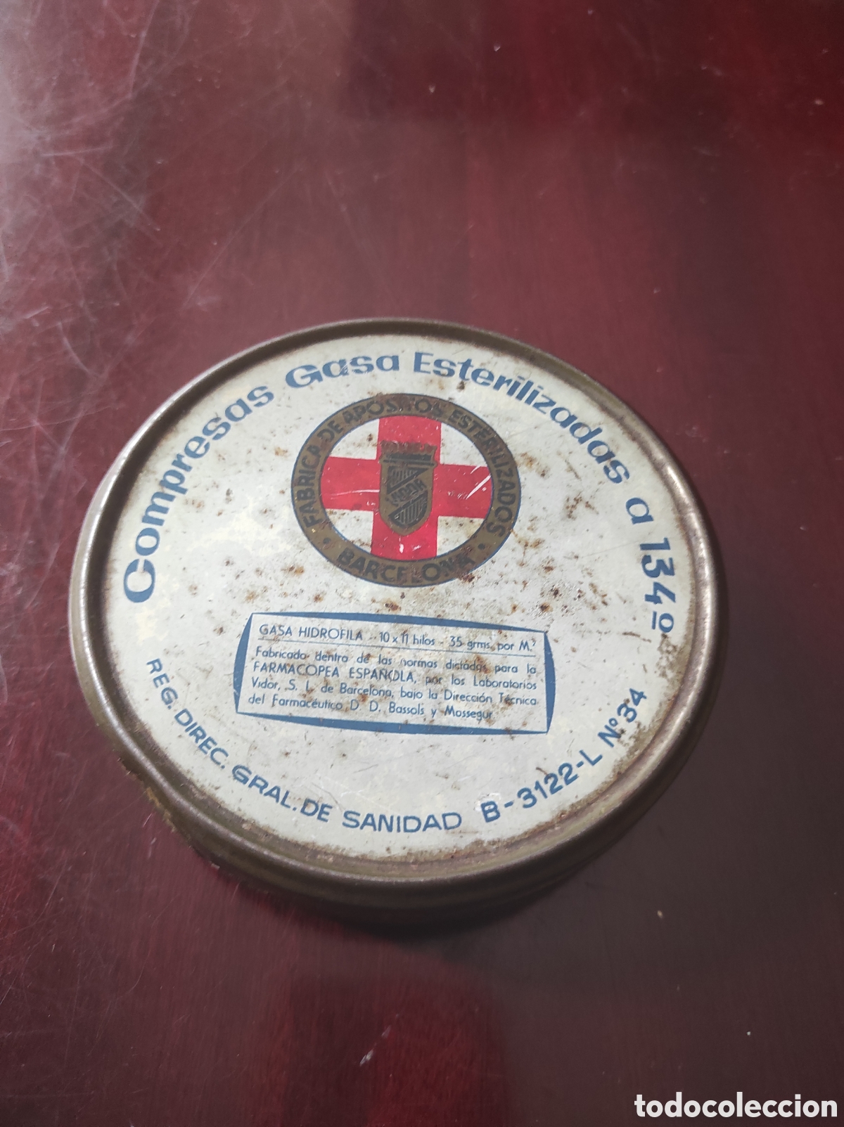 Boxes and metal boxes: Antigua Caja Met&aacute;lica Compresas Gasa Esterilizadas a 134&ordm; Vidor - Barcelona -
