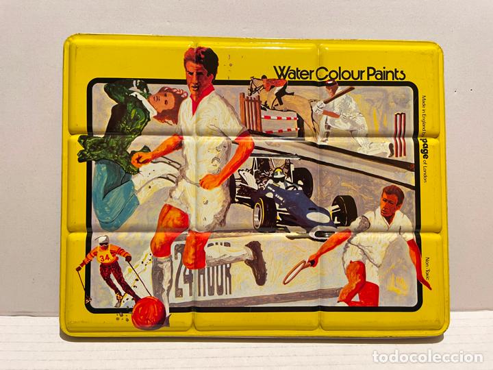 Cajas y cajitas met&aacute;licas: CAJA DE ACUARELAS A&Ntilde;OS 70 CHAPA
