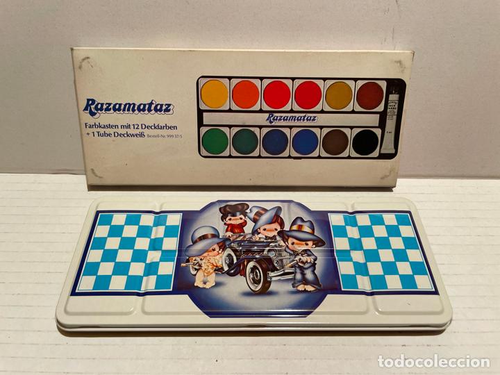 Cajas y cajitas met&aacute;licas: CAJA DE ACUARELAS A&Ntilde;OS 70 CHAPA