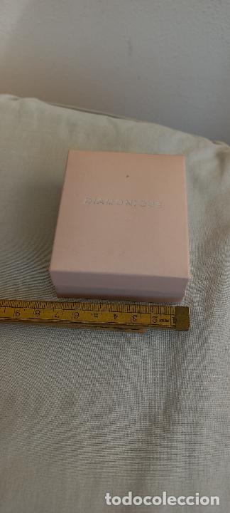 Cajas y cajitas met&aacute;licas: CAJA JOYERO O ESTUCHE VACIO, PARA JOYAS pulsera o PENDIENTES. DIAMONIQUE. 8x7x3 CM