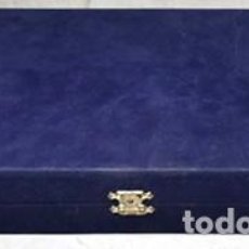 Cajas y cajitas metálicas: ESTUCHE DE MADERA FORRADO DE TERCIOPELO CON CIERRE (CAJA VACIA) - CAJAMETALICA-1640. Lote 364345606