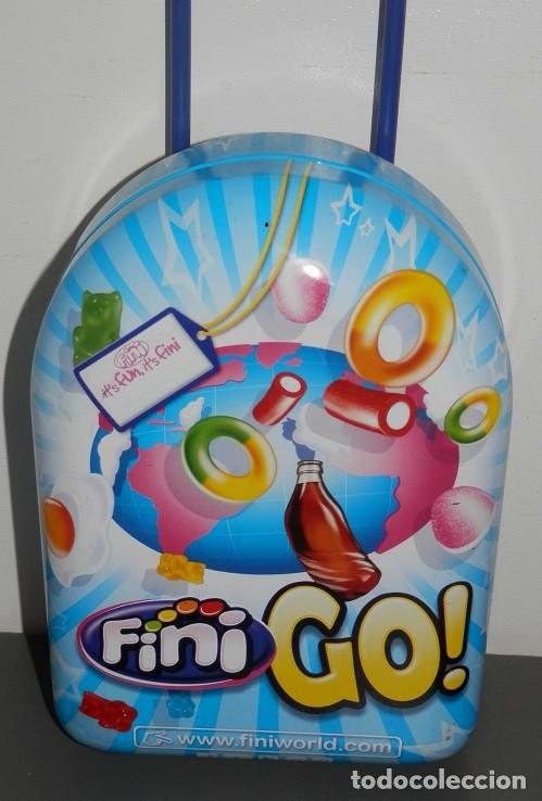 Cajas y cajitas met&aacute;licas: UNA LATA/CAJA METALICA-EN FORMA DE MALETA FINI GO (SE ENVIA VACIA)