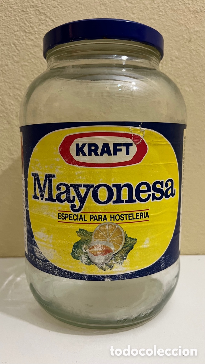 Cajas y cajitas met&aacute;licas: ANTIGUO GRAN ENVASE TARRO DE MAYONESA KRAFT 3.700 C.C. A&Ntilde;O 1989