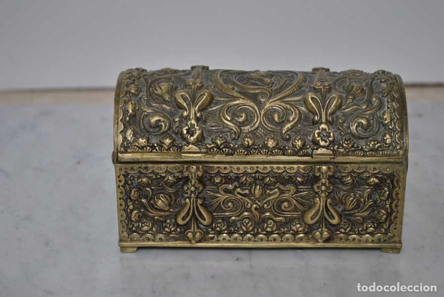 Cajas y cajitas met&aacute;licas: CAJA COFRE O JOYERO DE BRONCE - Foto 5