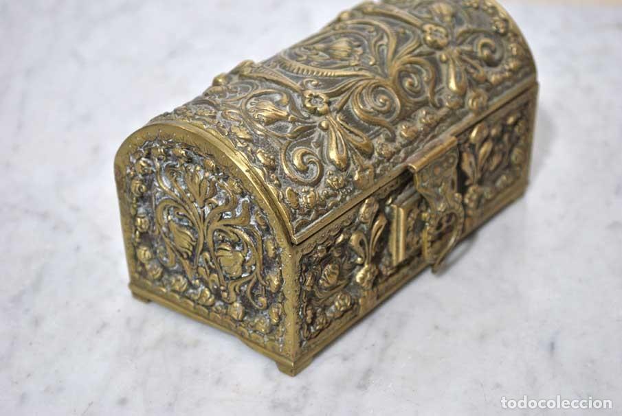 Cajas y cajitas met&aacute;licas: CAJA COFRE O JOYERO DE BRONCE - Foto 7