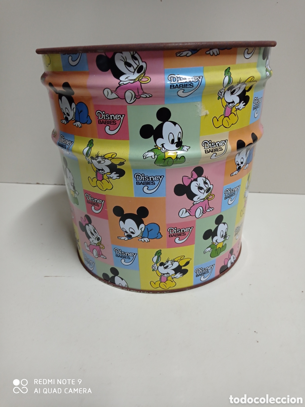 Blechdosen und Kisten: Cubo papelera infantil met&aacute;lica, a&ntilde;os 80 de la marca Balvi. nunca usada. Walt Disney babies.