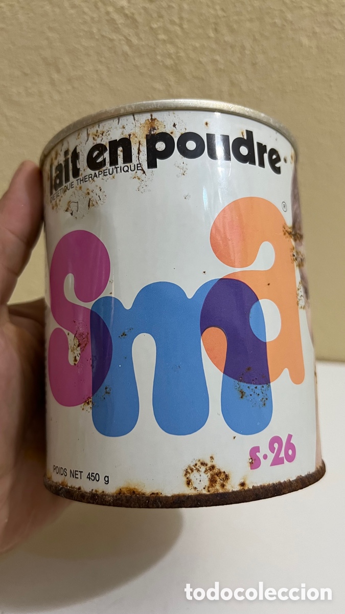 Cajas y cajitas met&aacute;licas: ANTIGUO ENVASE DE LECHE EN POLVO SMA, FRANCES