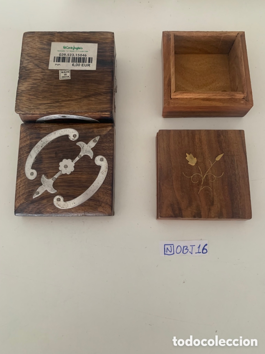 Cajas y cajitas met&aacute;licas: Caja joyero madera - Foto 2