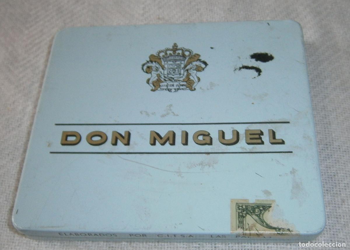 Blechdosen und Kisten: caja de tabaco Don Miguel Las Palmas 12 cms x 10 cms