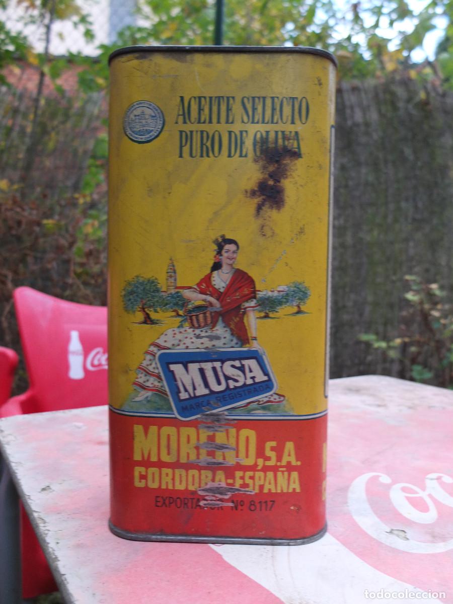 Cajas y cajitas met&aacute;licas: Lata aceite Musa - Foto 1