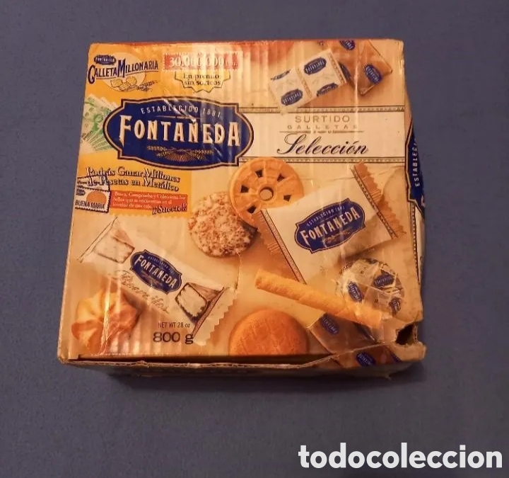 Cajas y cajitas met&aacute;licas: Caja Galletas Surtido Fontaneda a&ntilde;os 90