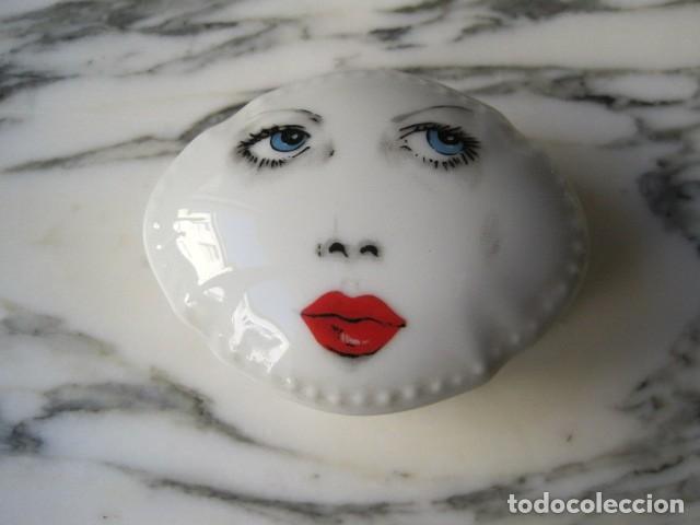 Cajas y cajitas met&aacute;licas: PRECIOSA CAJA DE PORCELANA CON CARA - TIPO PIERO FORNASETTI