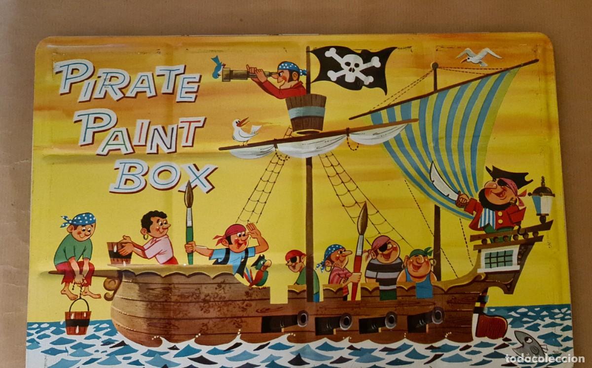 Cajas y cajitas met&aacute;licas: Caja met&aacute;lica acuarelas. Pirate Paint box