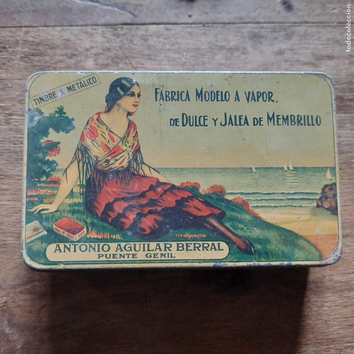 Cajas y cajitas met&aacute;licas: Magn&iacute;fica caja de Dulce de Membrillo Antonio Aguilar Puente Genil
