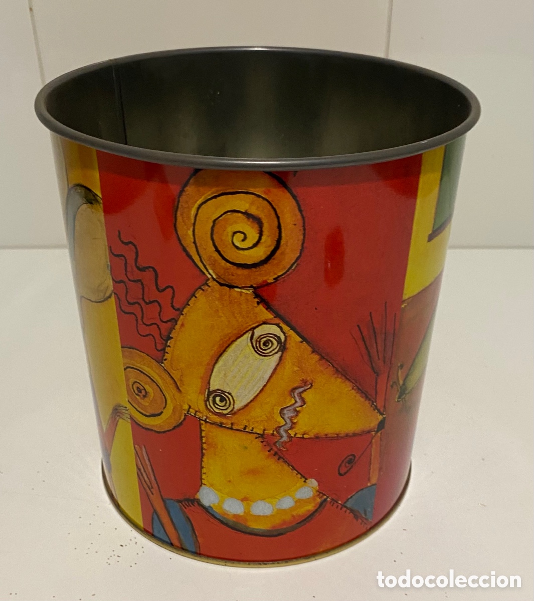 Cajas y cajitas met&aacute;licas: Bote decorado / mini papelera - Foto 2