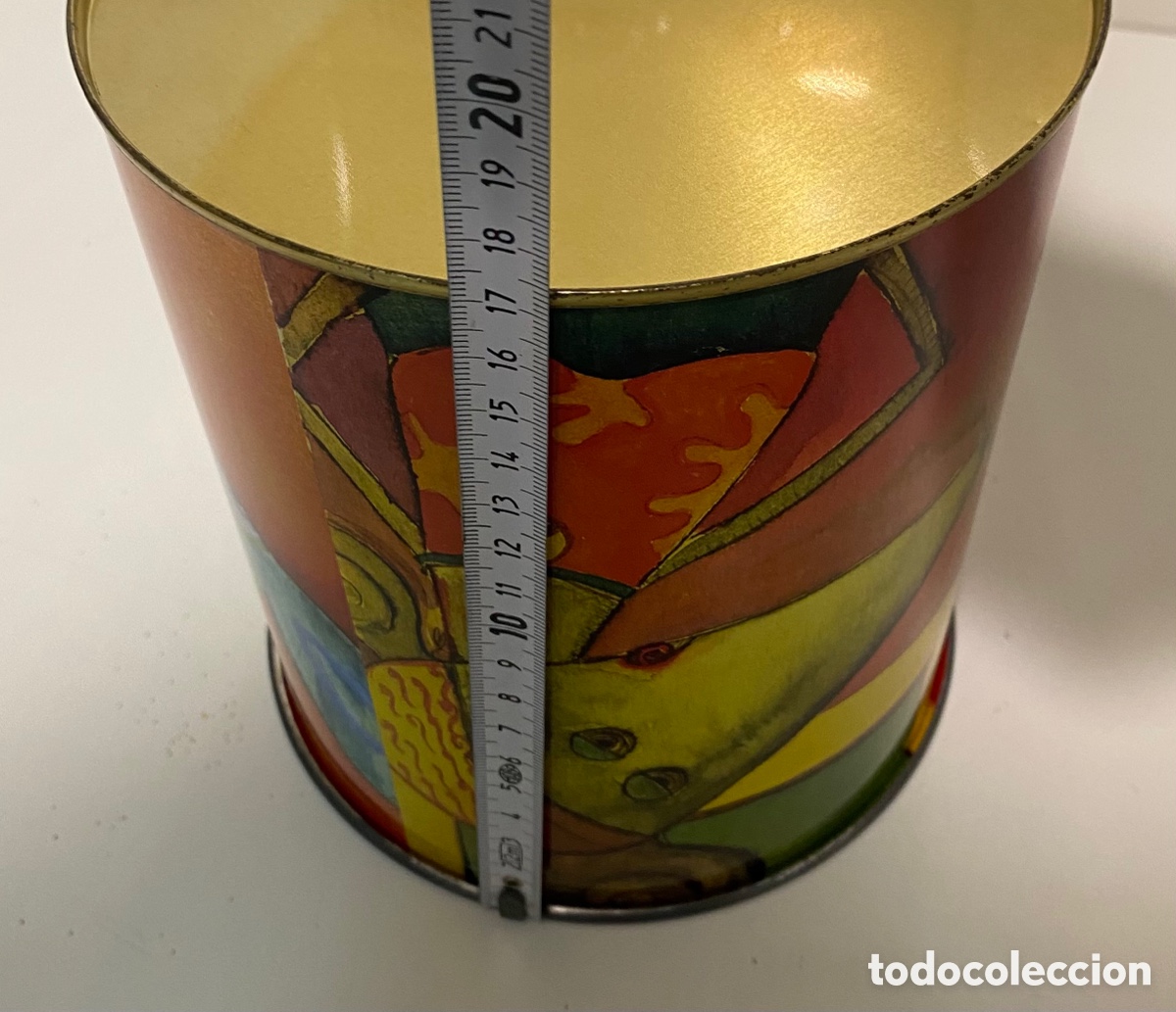 Cajas y cajitas met&aacute;licas: Bote decorado / mini papelera - Foto 8