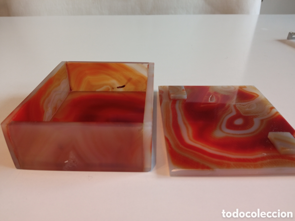Cajas y cajitas met&aacute;licas: Caja rectangular realizada en piedra onix - Foto 3